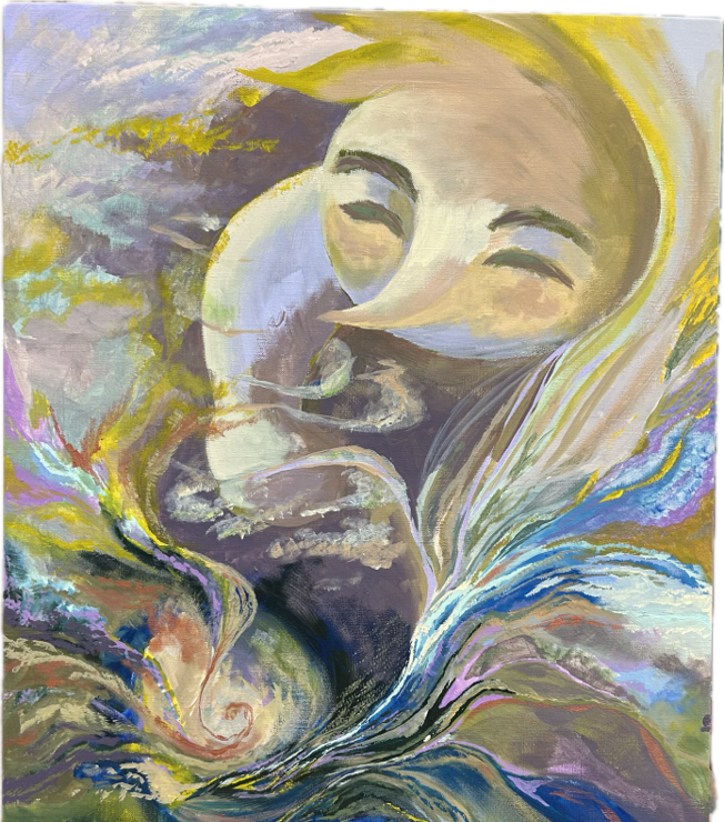 洋画「蜘蛛≒雲」（仲里真璃子）