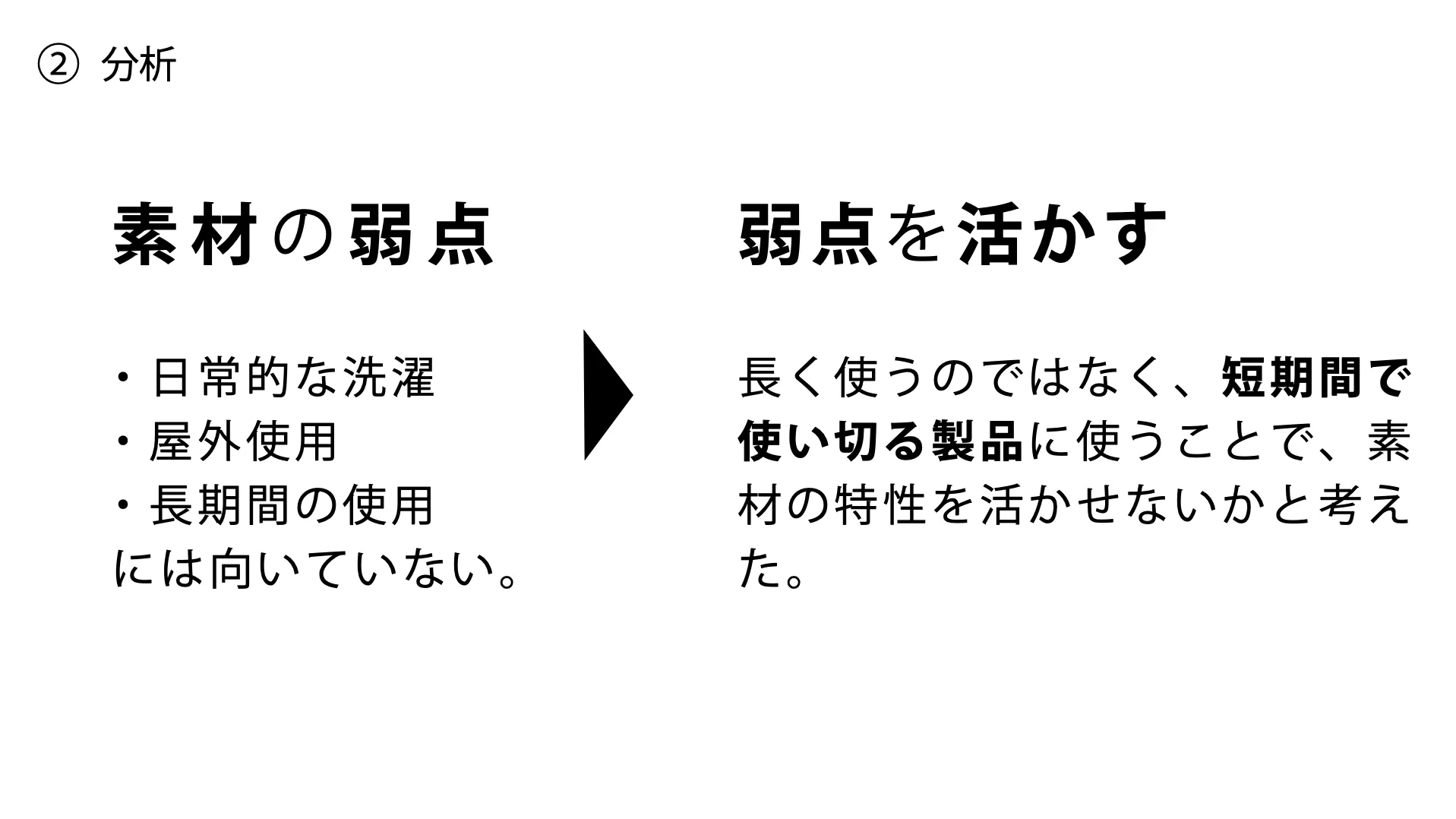 人工クモ糸から考える、ディスポーザブル・メイクツールのプレゼン資料 3ページ目